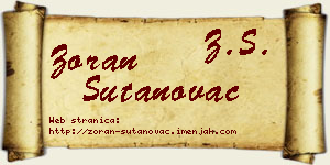 Zoran Šutanovac vizit kartica